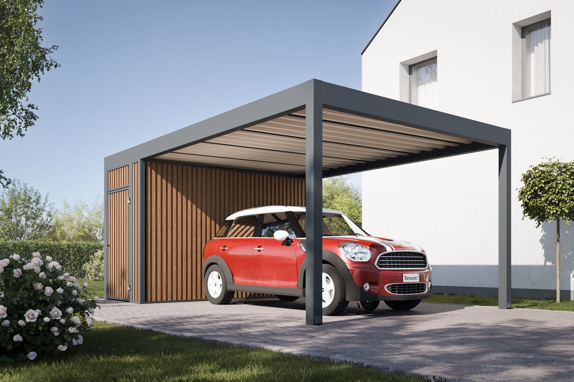 Tarasola Carport jednostanowiskowy — realizacja zadaszenia tarasowego w Trójmieście 2