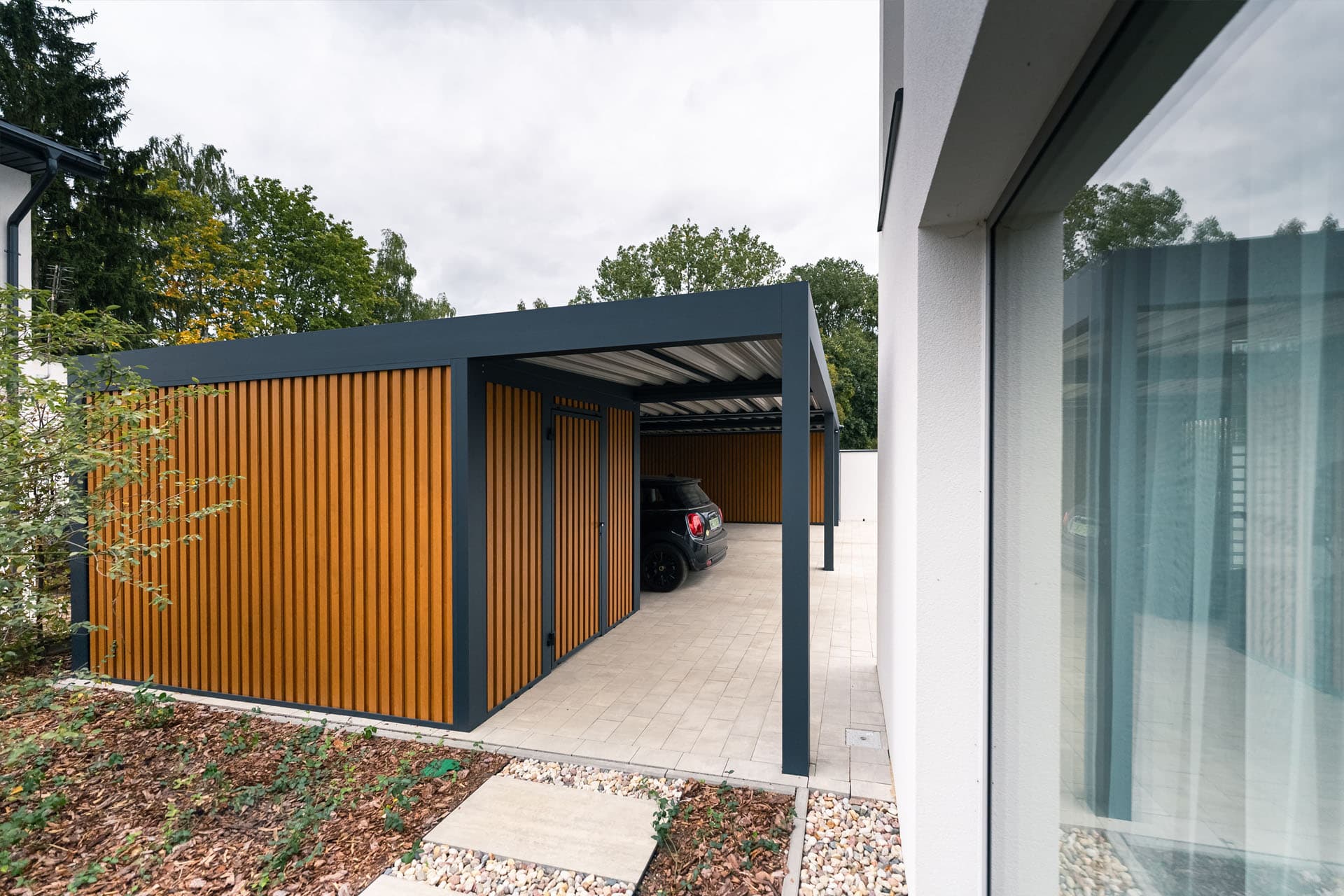 Tarasola Carport jednostanowiskowy — realizacja zadaszenia tarasowego w Trójmieście 3