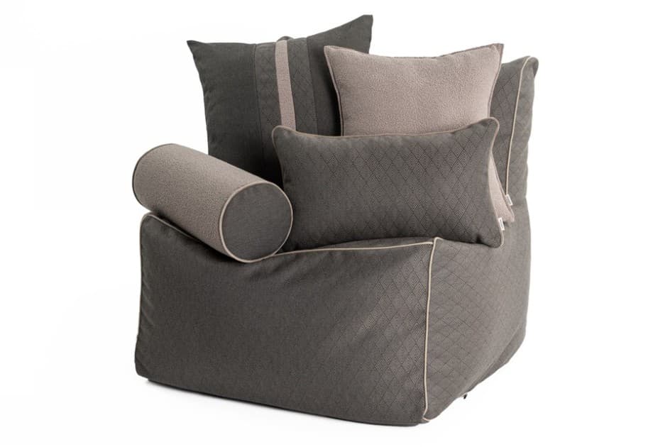 Pufa dekoracyjna fotel Pikko Taupe 3