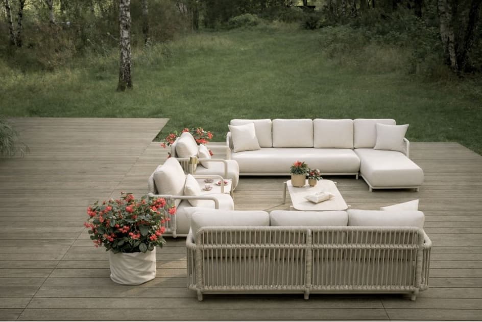 Sofa narożna wypoczynkowa ogrodowa prawa ROME 3