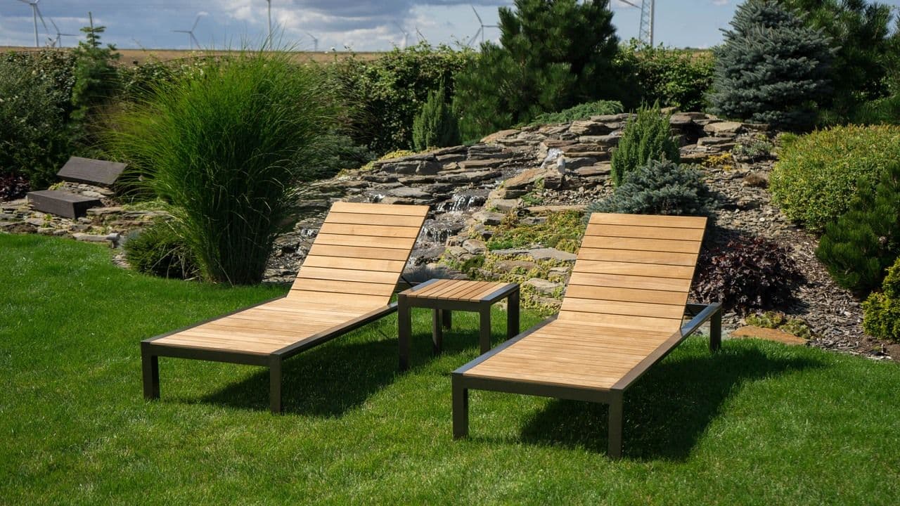 Leżak ogrodowy teak New York 7