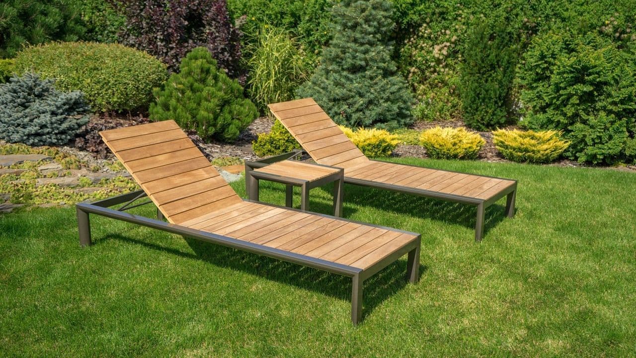 Leżak ogrodowy teak New York 8
