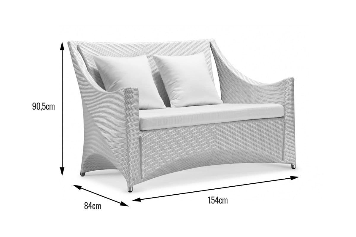 Sofa wypoczynkowa ogrodowa 2 os. BARCELONA 7