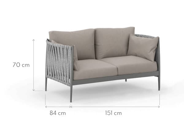 Sofa wypoczynkowa ogrodowa 2 os. MADERA 7