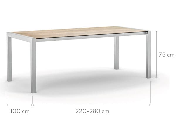 Stół jadalniany ogrodowy rozkładany 220-280 cm SYDNEY 7